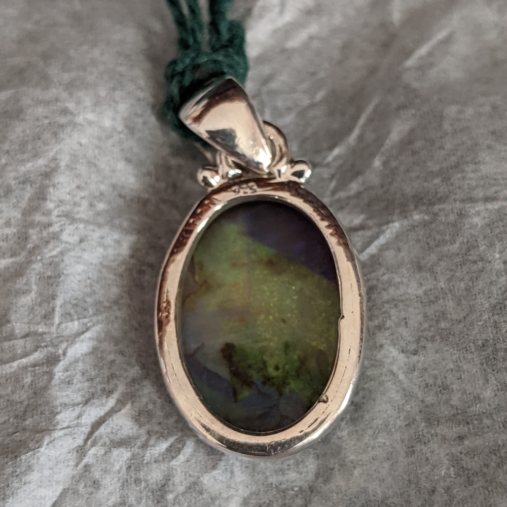 *SOLD* Sterling Opal .925 Silver Pendant - Picture 4 of 8